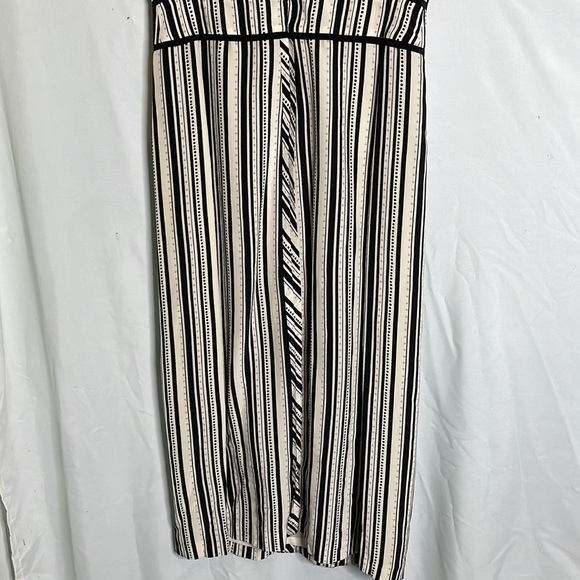 Tory Burch White Purple stripes Polka Dots Sleeveless A Line V-neck Dress 2 - Picture 14 of 16